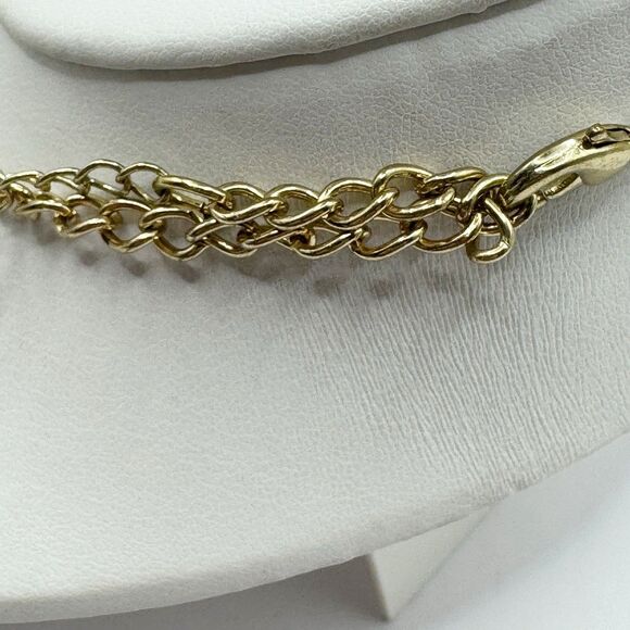 CHAPS Red Faceted Glass Cha Cha Dangle Necklace Gold Tone - Picture 6 of 7